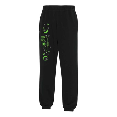Comfy sweatpants from Scam Skate with a neon green print of exploded skateboard hardware! Pick up some comfy Scam Skate apparel today.