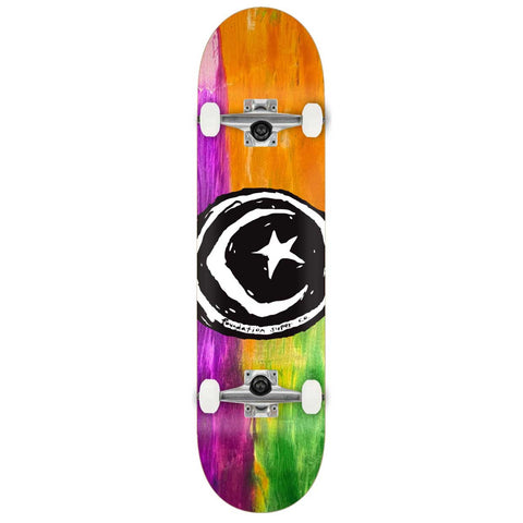 Colourful Dyed Star and Moon Complete by Foundation Skateboards