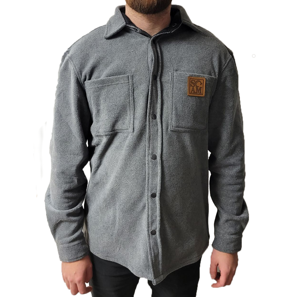 Fleece button 2025 down shirt